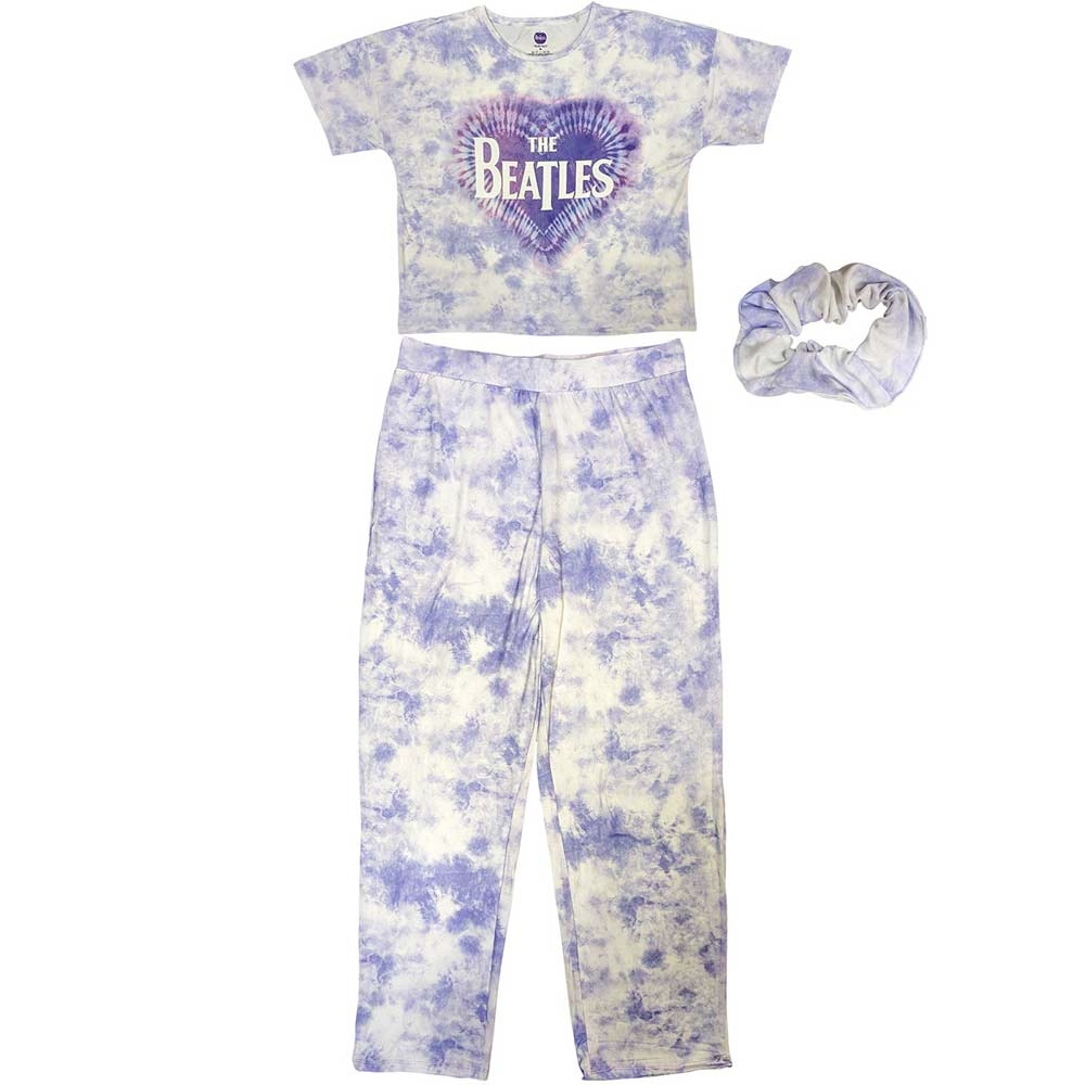 The Beatles - Heart & Drop T Logo Pyjama - Violet